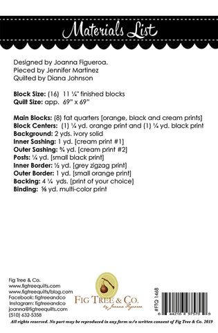 Midnight Crossing Quilt Pattern by Fig Tree & Co