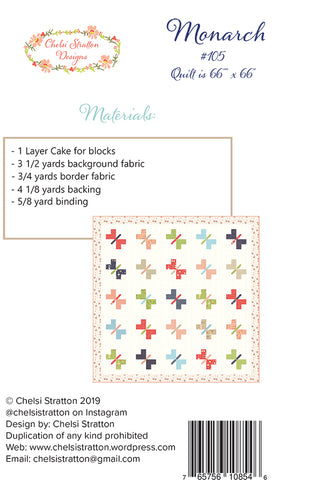 Monarch Quilt Pattern by Chelsi Stratton