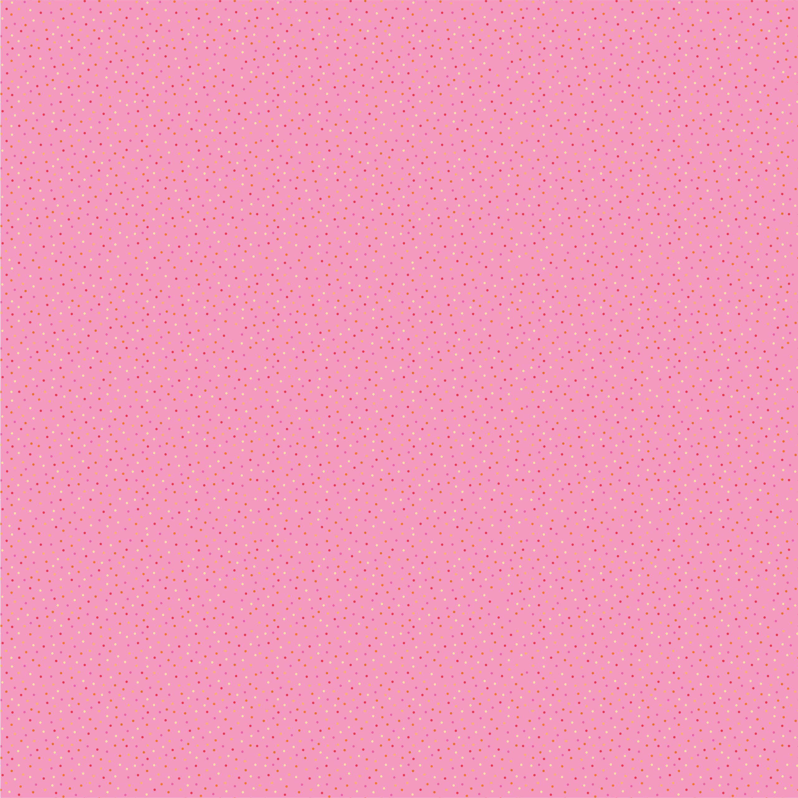 Country Confetti Bright Pink Petunia Yardage by Lori Woods for Poppie Cotton Fabrics