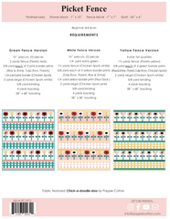 Picket Fence Quilt Pattern by Poppie Cotton Fabrics