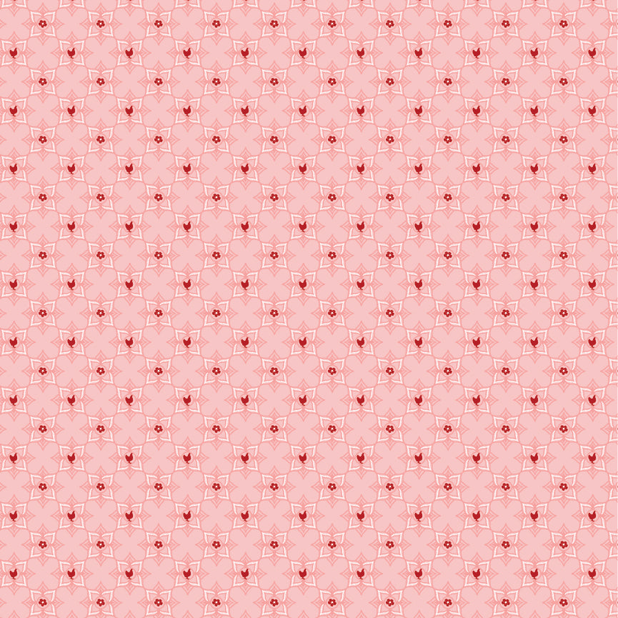 Barnyard Bandana Piglet Soft Pink Yardage by Lori Woods for Poppie Cotton Fabrics