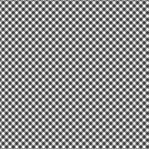 Gingham Picnic Black Playground Yardage by Lori Woods for Poppie Cotton Fabrics