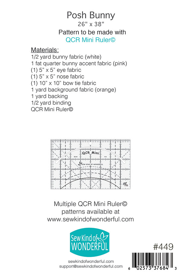 Posh Bunny Quilt Pattern by Sew Kind of Wonderful