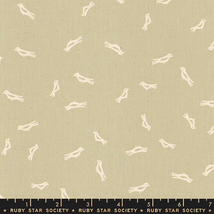 Heirloom Khaki Chirp Yardage by Ruby Star Society for Moda Fabrics