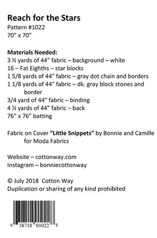 Reach For The Stars Quilt Pattern by Cotton Way