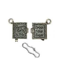 Recipe Book Zipper Pull or Sewing Charm