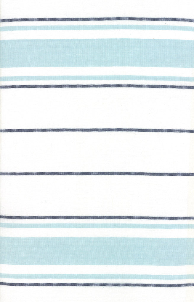 Rock Pool Toweling Seaglass Aqua Stripe yardage by Pieces to Treasure for Moda Fabrics