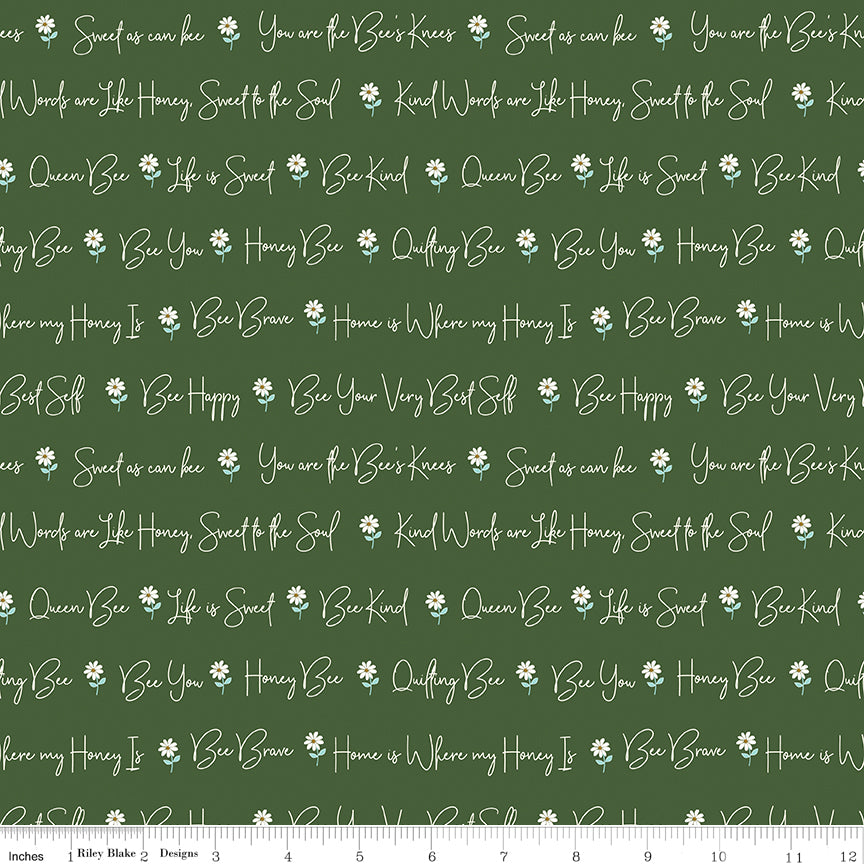 Daisy Fields Hunter Sparkle Sweet As Can Be Yardage by Beverly McCullough for Riley Blake Designs
