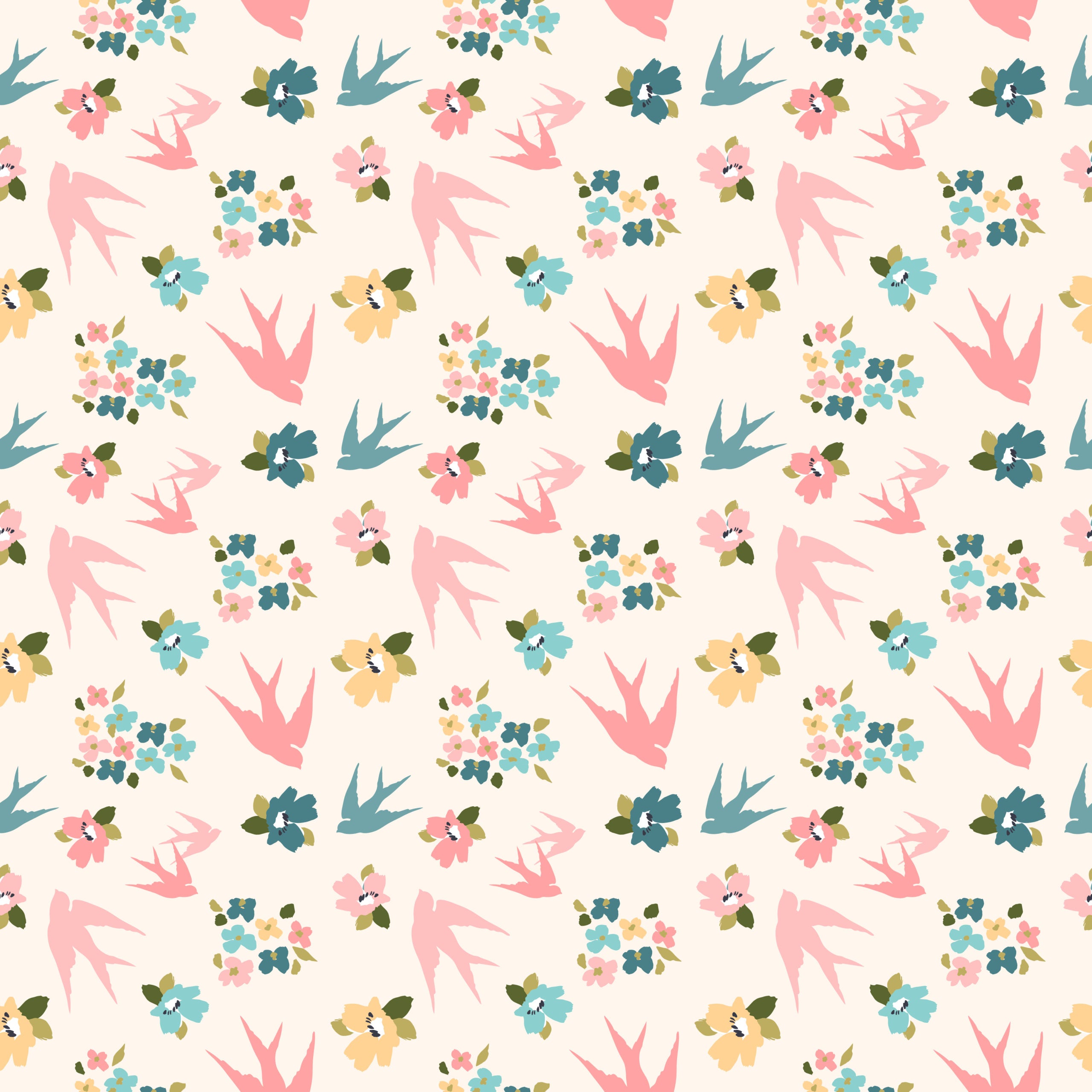 Treasured Threads Natural Swallow Tail Yardage by Lori Woods for Poppie Cotton Fabrics