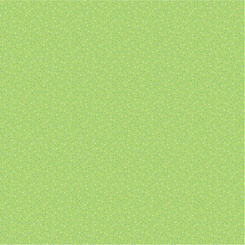 Country Confetti Bright Green Sweet Pickle Yardage by Lori Woods for Poppie Cotton Fabrics