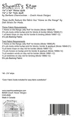 Sheriffs Star Quilt Pattern by Coach House Designs