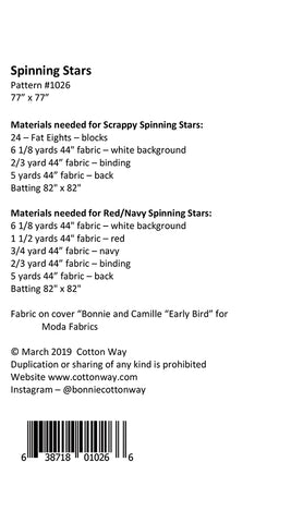 Spinning Stars Quilt Pattern by Cotton Way