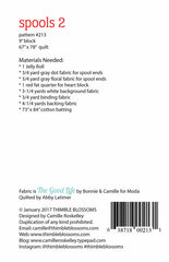 Spools 2 Quilt Pattern by Thimble Blossoms