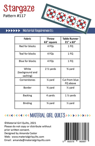 Stargaze Quilt Pattern by Material Girl Quilts