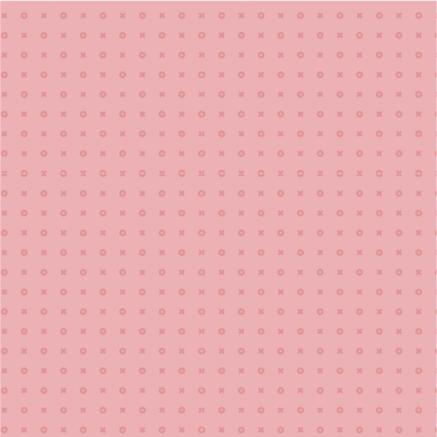 Kiss Hug Pink Sweetheart Yardage by Lori Woods for Poppie Cotton Fabrics