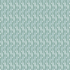 Songbird Serenade Blue Sweet Pea Yardage by Lori Woods for Poppie Cotton Fabrics