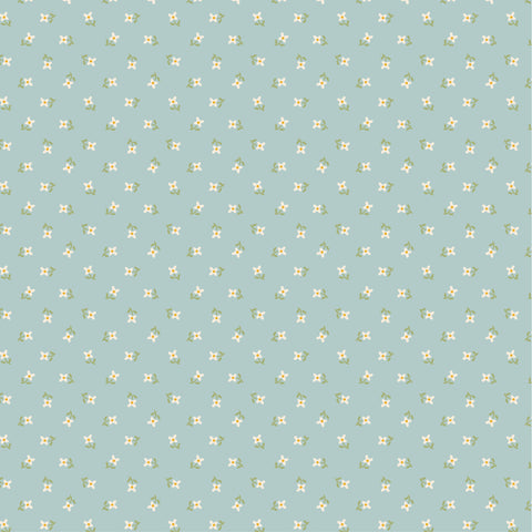 My Favorite Things Blue Vintage Apron Yardage by Lori Woods for Poppie Cotton Fabrics