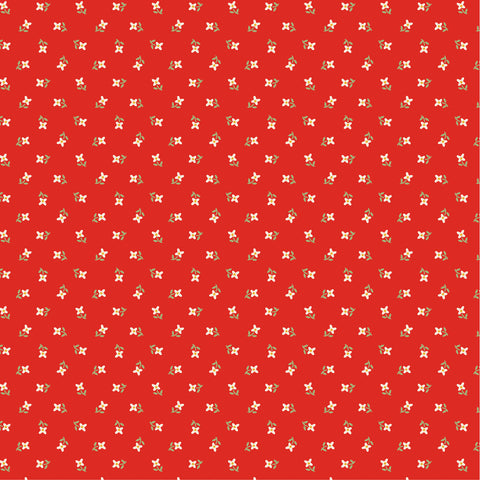 My Favorite Things Red Vintage Apron Yardage by Lori Woods for Poppie Cotton Fabrics