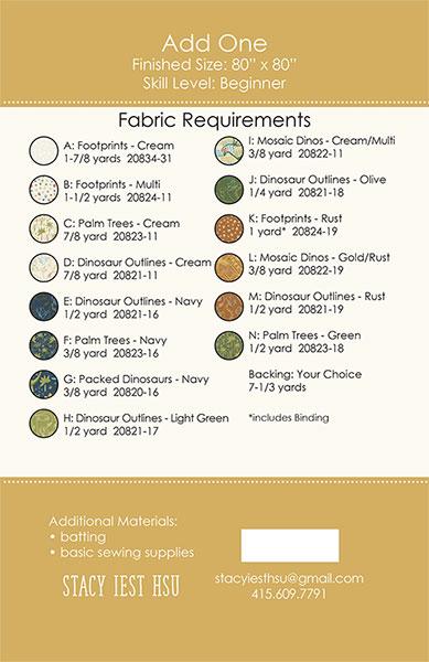 Add One Quilt Pattern by Stacy Iest Hsu