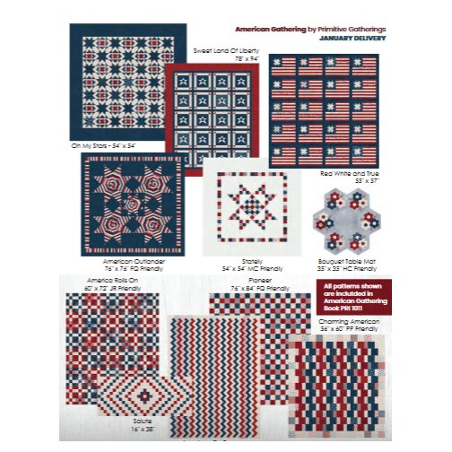 American Gathering Quilt Pattern Book by Primitive Gatherings