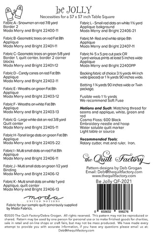 Be Jolly Quilt Pattern by The Quilt Factory