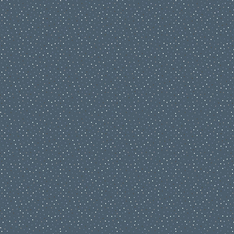 Country Confetti Dark Blue Ribbon Yardage by Lori Woods for Poppie Cotton Fabrics