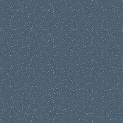 Country Confetti Dark Blue Ribbon Yardage by Lori Woods for Poppie Cotton Fabrics
