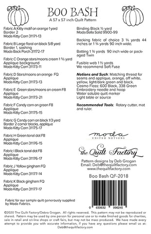 Boo Bash Quilt Pattern by The Quilt Factory