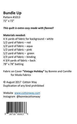 Bundle Up Quilt Pattern by Cotton Way