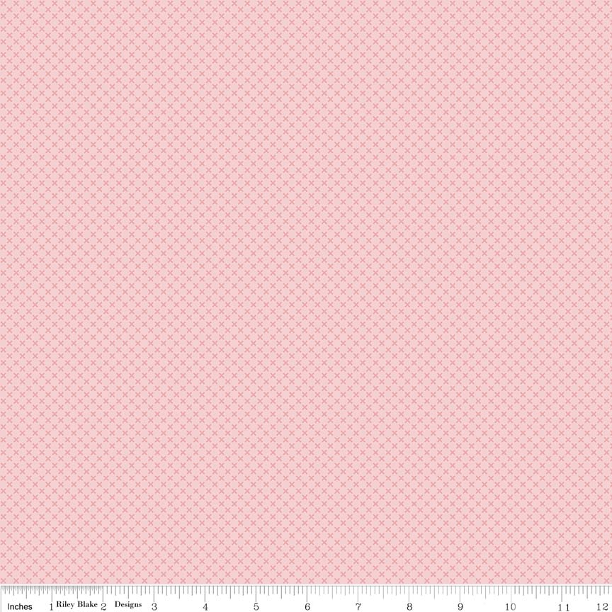 Kisses Baby Pink Yardage by Riley Blake Designs