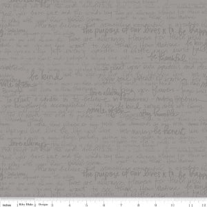 Text Gray Tone on Tone Yardage by Riley Blake Designs