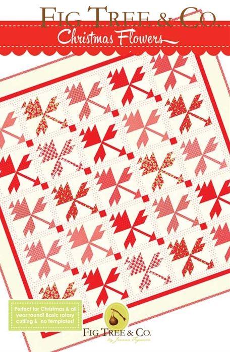 Christmas Flowers Quilt Pattern by Fig Tree & Co.