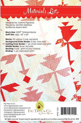 Christmas Flowers Quilt Pattern by Fig Tree & Co.