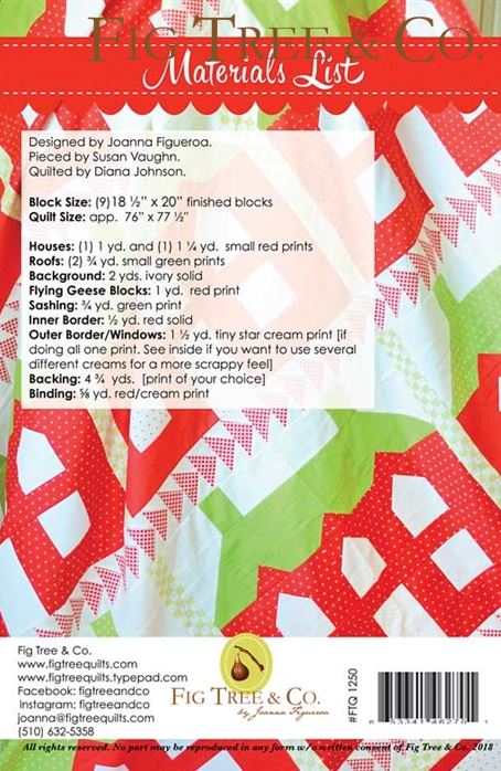 Christmas Manor Quilt Pattern by Fig Tree & Co.