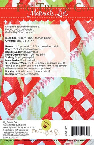 Christmas Manor Quilt Pattern by Fig Tree & Co.