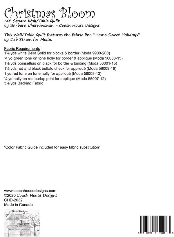 Christmas Bloom Quilt Pattern by Coach House