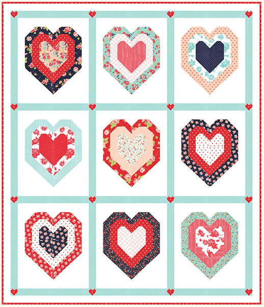 Be Mine Quilt Kit featuring Smitten by Bonnie & Camille
