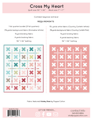 Cross My Heart Quilt Pattern by Poppie Cotton Fabrics