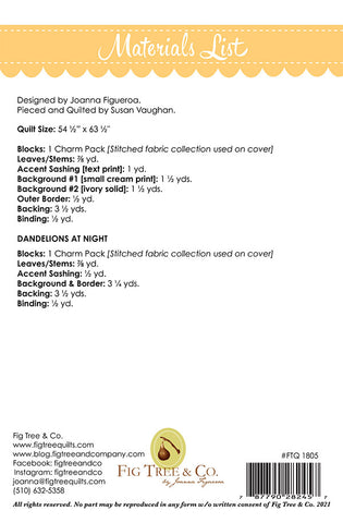 Dandelions Quilt Pattern by Fig Tree & Co.