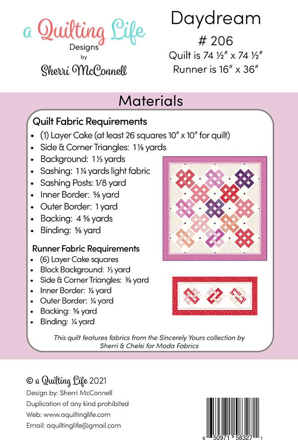 Daydream Quilt Pattern by Sherri McConnell of A Quilting Life Designs