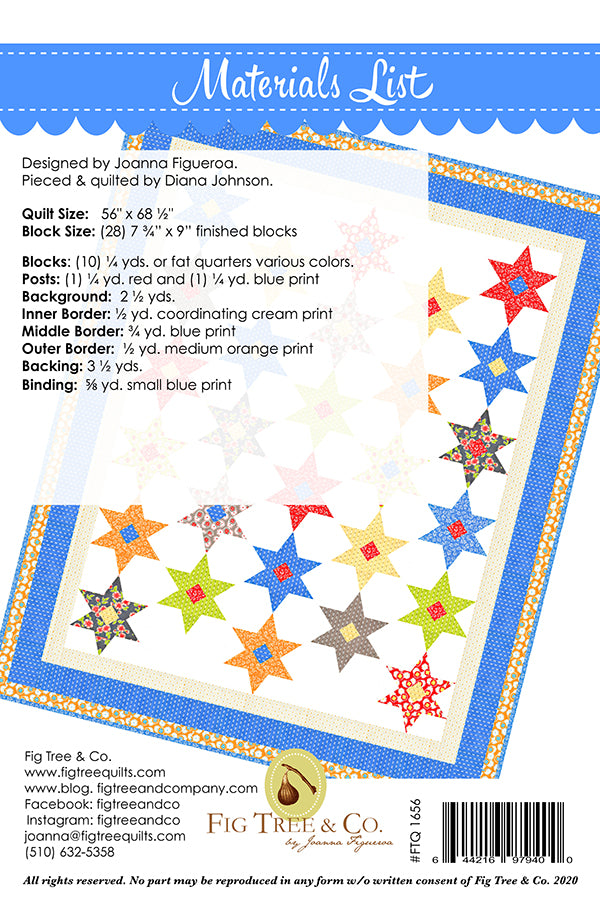 Estrellas Quilt Pattern by Fig Tree Quilts