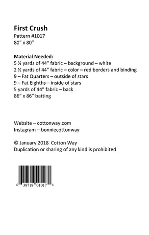 First Crush Quilt Pattern by Bonnie Olaveson for Cotton Way