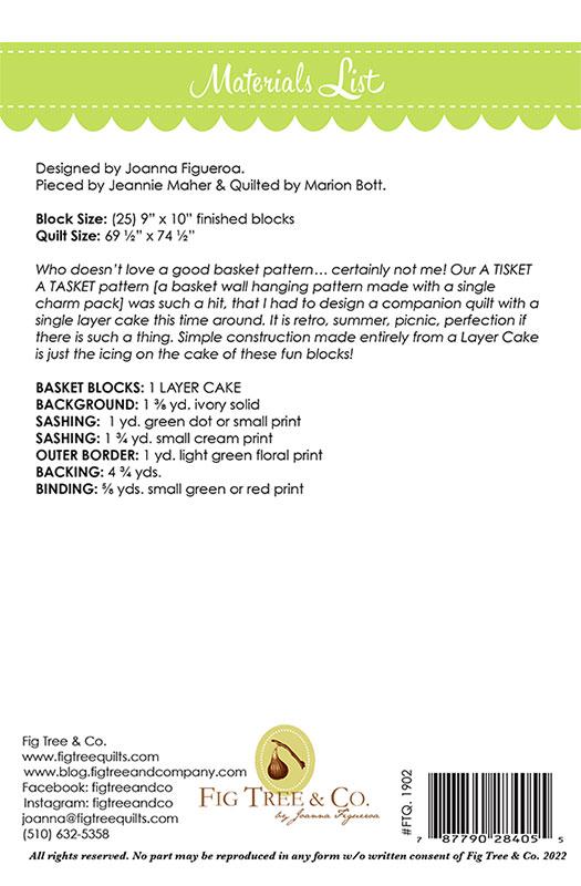 Fruit Basket Quilt Pattern by Fig Tree & Co.