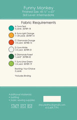 Funny Monkey Quilt Pattern by Stacy Iest Hsu