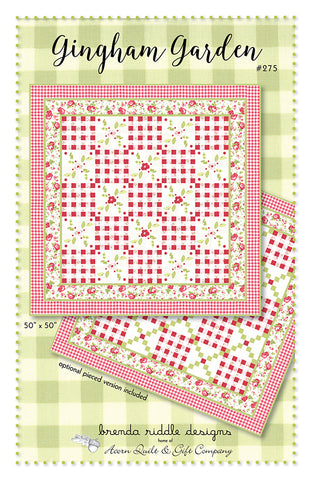 Gingham Garden Quilt Pattern by Brenda Riddle Designs