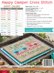Happy Camper Cross Stitch Pattern by Lori Holt of Bee in my Bonnet