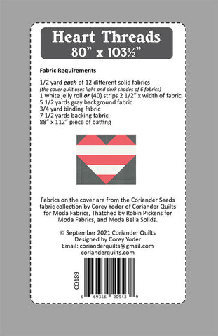 Heart Threads Quilt Pattern by Coriander Quilts