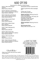 Hello Spring Quilt Pattern by The Quilt Factory