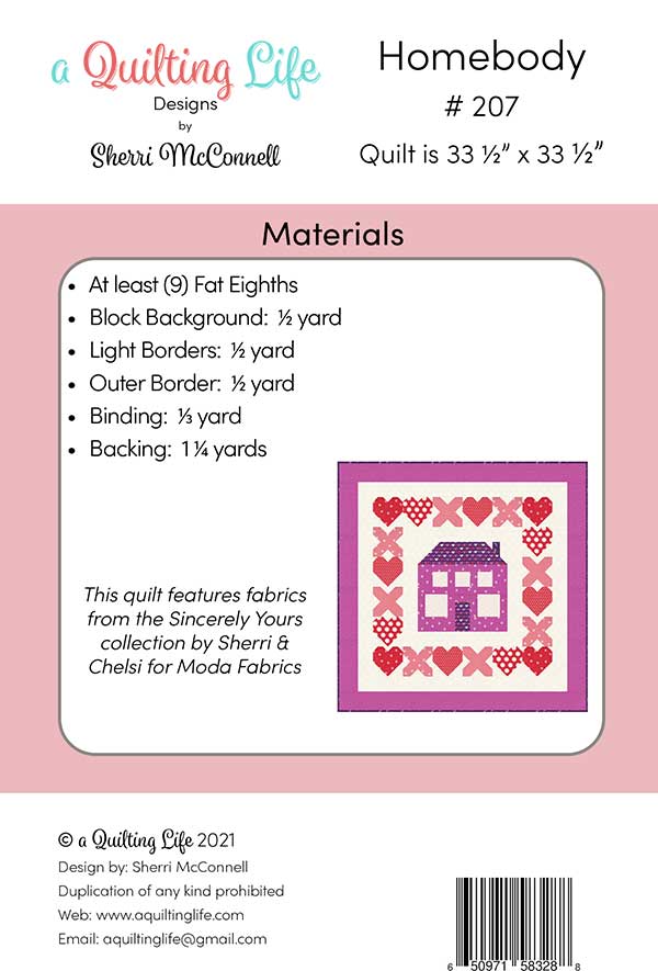 Homebody Quilt Pattern by Sherri McConnell of A Quilting Life Designs