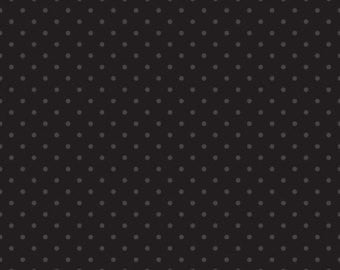 Swiss Dot Tone on Tone Black Yardage by Riley Blake Designs
